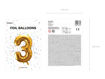 Picture of FOIL BALLOON NUMBER 3 GOLD 34 INCH